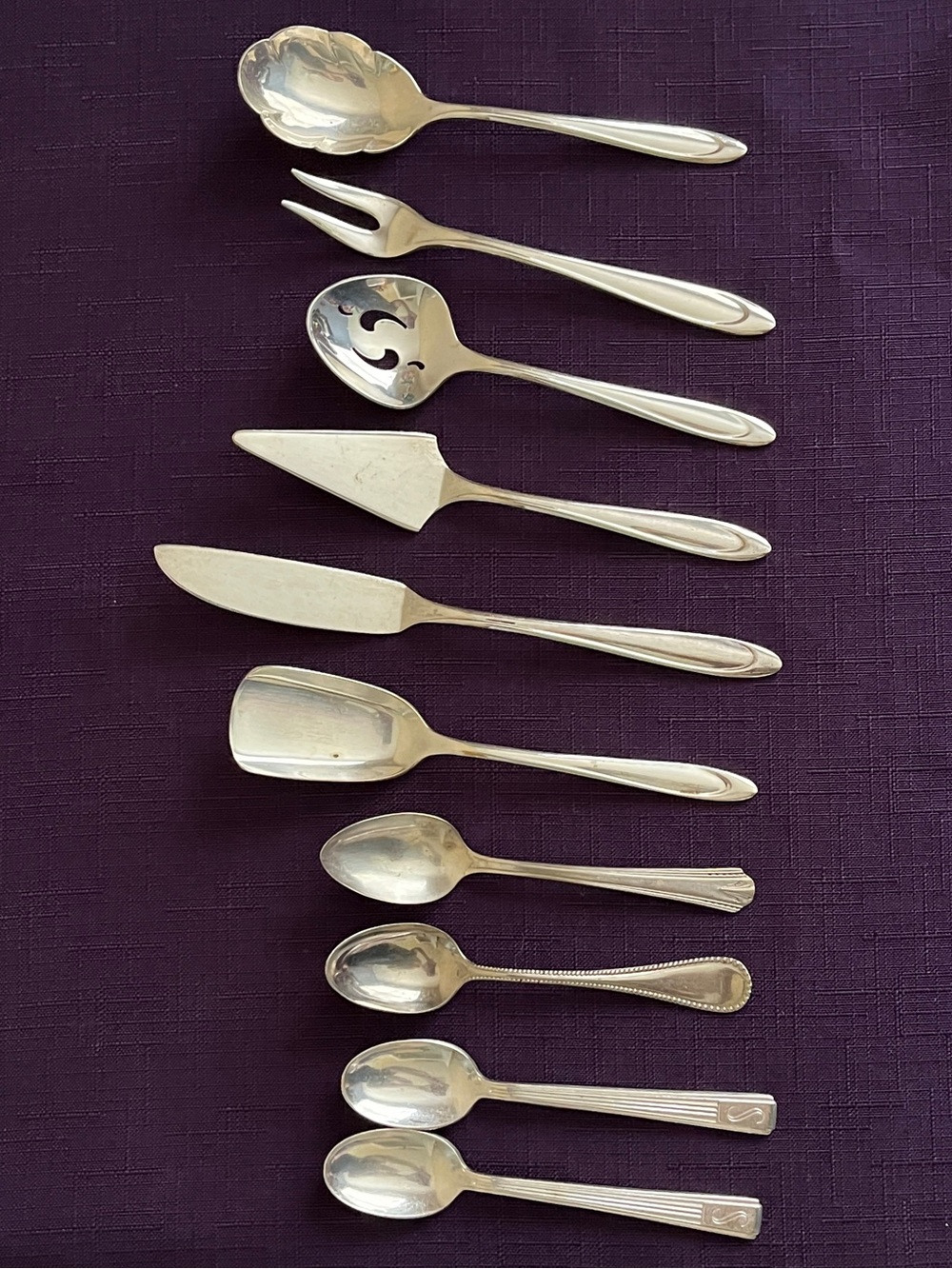 Vintage International Silver Co. 10 Piece Small Serving Set Hotel Statler
